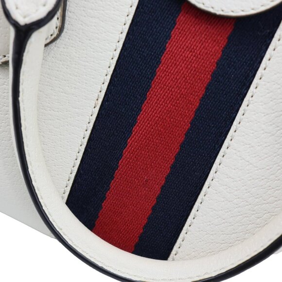 Gucci  Ophidia GG Medium Web Leather Top Handle Shoulder Bag Beige 524532 - Picture 13 of 14